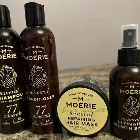 Moerie Hair Growth Set Shampoo, Conditioner, Spray, Mask (4pc) Reverse Hair Loss - Picture 1 of 10
